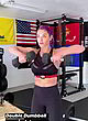 Eva Marie workout in sheer sport top pics