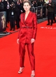 Rosamund Pike posing in red outfit in london pics