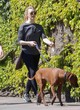 Natalie Dormer walking her dog pics