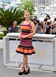 Scarlett Johansson posing for movie photocall pics