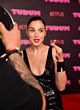 Gal Gadot shows cleavage at fan event pics