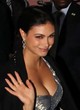 Morena Baccarin shows her bust in silver dress pics