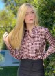 Elle Fanning showcases her business look pics