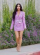 Megan Fox out in sexy pink pantsuit pics