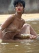 Rihanna shows tits during photoshoot pics