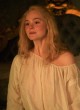 Elle Fanning thin see through nightgown pics
