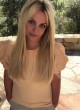 Britney Spears posing in yellow t-shirt pics