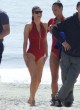 Alexandra Daddario in red lifeguard swimsuit pics