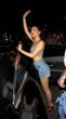 Rachel Zegler Rachel Zegler: Waves Goodbye in Chic Crop Top and Denim Shorts After Evita Performance! pics