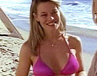 Jeri Ryan looking good in pink bikini videos