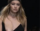 Gigi Hadid boob slip on the runway videos