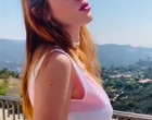 Bella Thorne topless on her balcony videos