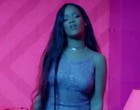 Rihanna braless, visible sexy breasts videos